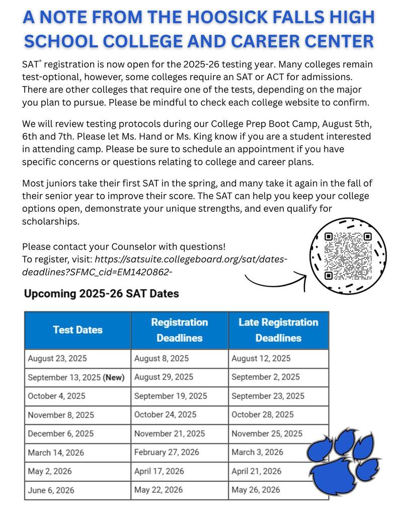 college prep bootcamp flyer