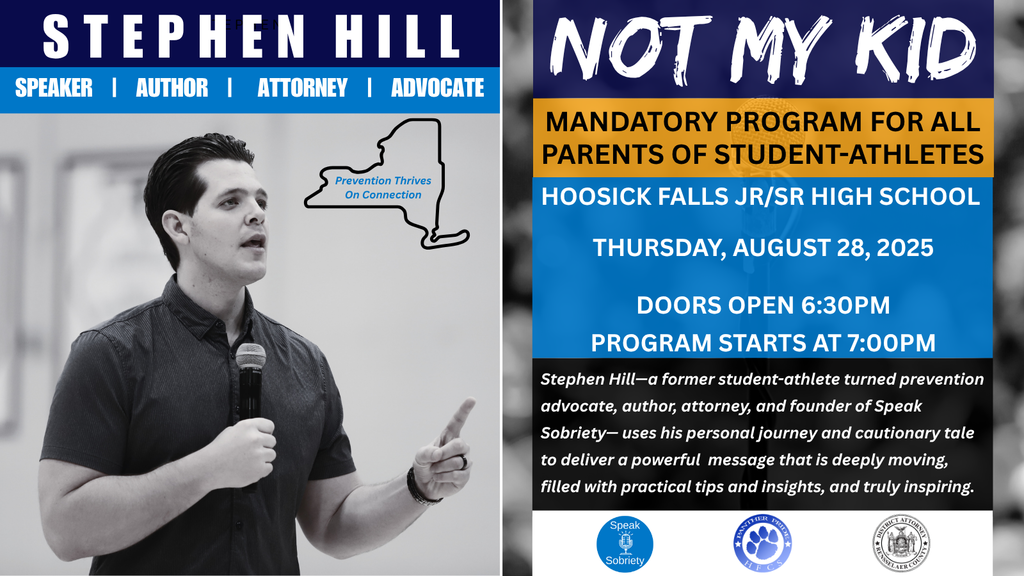 program for all parents/guardians and athletes, 8/28 @ 7 pm