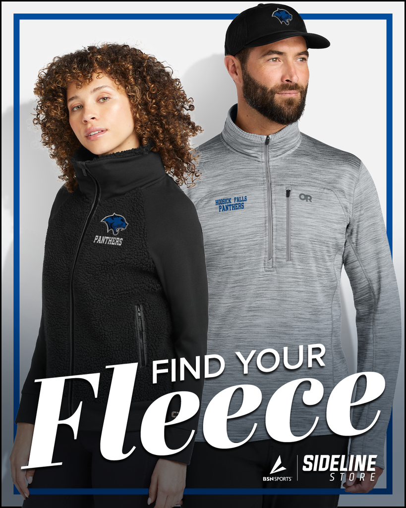 Our Panther Pride Sideline Store is having a flash sale on fleece! Happening now, save 20% on everything warm and fuzzy at your Panthers store. This 72-hour sale ends soon, so follow the link, use the code FLASH20, and get your fleece on! https://sideline.bsnsports.com/schools/new_york/hoosickfalls/hoosick-falls-central-high-sch The Middle School has a special Pride Store for their House-specific clothing gear. Check it out here: https://bsnteamsports.com/shop/zTd2TwMtC3