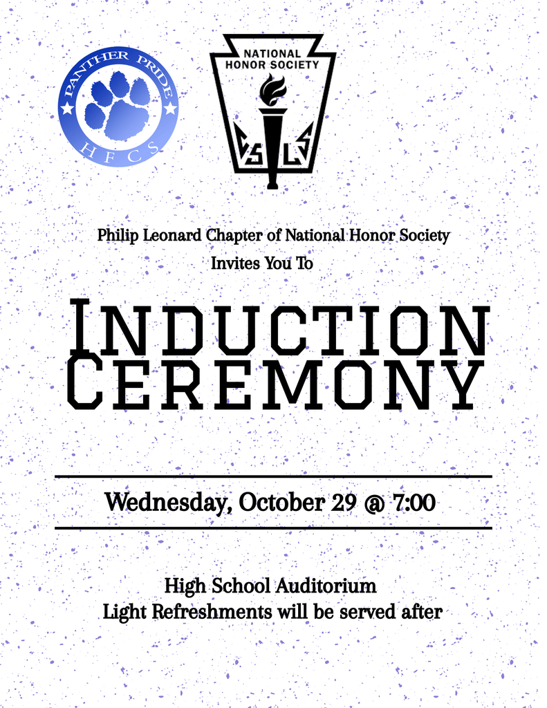 The Philip Leonard Chapter of the National Honor Society invites you to their 2025 Induction Ceremony. Wednesday, October 29, 2025, 7 pm High School Auditorium Light Refreshments will be served after Current members: President, Elizabeth Darosa Vice President, Emma Waugh Secretary, Erin Conety Historian, Sydne Niles Treasurer, Ava Salvesvold Ana-Marie Cottrell Dylan Callahan Isabella Marpe Karalina Hastings Katy Howard Paylyn Poore
