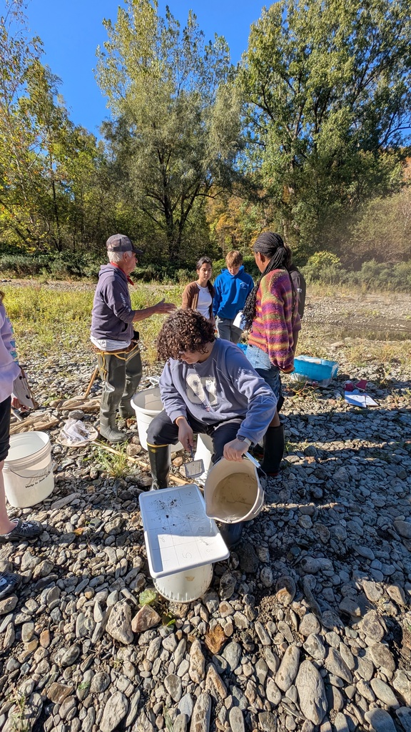 Mrs. Mabey's AP Environmental Science/SUNY-Environmental Science and Forestry Global Environment Class participated in A Day in the Life of the Hudson River this past week. What is Day in the Life? Each fall, schools all along the Hudson River collaborate to create a “day-in-the-life” picture of the river. The annual event is designed to bring school groups and education partners to the Hudson, where they can learn directly from the river. Using seine nets, minnow pots, water-testing gear, and simple tools, thousands of students catch and release many of the Hudson’s 200-plus species of fish. They also track the river’s tides and currents, check the salinity, examine water chemistry and quality, and even take a look at the muddy river bottom. The students thoroughly enjoyed this adventure. They love having the opportunity to get outside and connect their classroom studies in a practical and beautiful setting. Thank you for sharing, Mrs. Mabey!