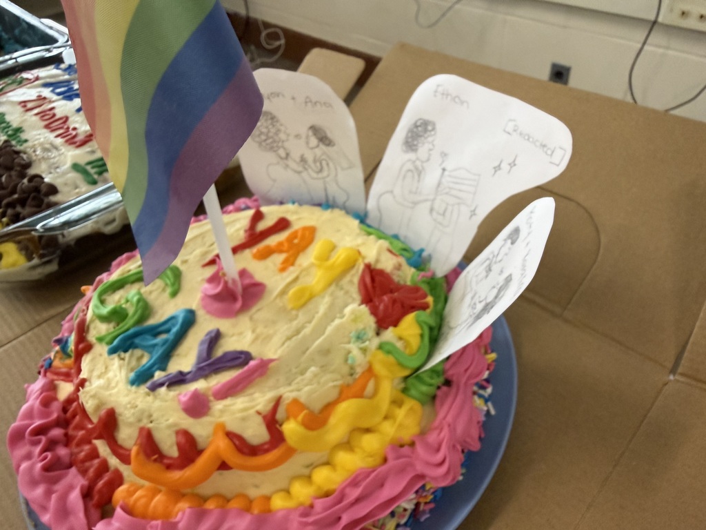 🎂 Twenty-two senior students in Mr. Brian Bushner’s AP Government and Politics class recently held their annual "Cake Day"!🍰 Students formed teams and chose a Supreme Court case to research that relates to the concept of federalism in the United States. Because federalism is sometimes described as either a “layered cake” or “marble cake”, students can bake a cake that displays the type of federalism their case would be classified as on the interior. For the exterior, they decorate the cake based on the theme of the case.  The Supreme Court cases and teams were as follows: Roe v. Wade (two teams/ cakes: Zoe and Brooke / Ayden) Obergefell v. Hodges (Ana, Chyah, Karalina, Ethan)  South Dakota v. Dole (Lizzy, Katy, Mattison)  Brown v. Board of Education (two teams/cakes: Kady, Ava, Sydne, Erin / Halley, Paylyn) Gibbons v. Ogden (Luke, Wyatt, Chris, Blake)  Students are given a lot of freedom with this project, as long as they can explain the concept of federalism as it relates to the SCOTUS case. Mr. Bushner shared that he was “Impressed with how creative the students were and how broadly they looked through U.S. history to choose their cases.” The students always enjoy this creative assignment and have fun tasting the cakes too! Thanks for sharing this project and pictures, Mr. Bushner!