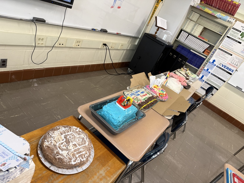 🎂 Twenty-two senior students in Mr. Brian Bushner’s AP Government and Politics class recently held their annual "Cake Day"!🍰 Students formed teams and chose a Supreme Court case to research that relates to the concept of federalism in the United States. Because federalism is sometimes described as either a “layered cake” or “marble cake”, students can bake a cake that displays the type of federalism their case would be classified as on the interior. For the exterior, they decorate the cake based on the theme of the case.  The Supreme Court cases and teams were as follows: Roe v. Wade (two teams/ cakes: Zoe and Brooke / Ayden) Obergefell v. Hodges (Ana, Chyah, Karalina, Ethan)  South Dakota v. Dole (Lizzy, Katy, Mattison)  Brown v. Board of Education (two teams/cakes: Kady, Ava, Sydne, Erin / Halley, Paylyn) Gibbons v. Ogden (Luke, Wyatt, Chris, Blake)  Students are given a lot of freedom with this project, as long as they can explain the concept of federalism as it relates to the SCOTUS case. Mr. Bushner shared that he was “Impressed with how creative the students were and how broadly they looked through U.S. history to choose their cases.” The students always enjoy this creative assignment and have fun tasting the cakes too! Thanks for sharing this project and pictures, Mr. Bushner!
