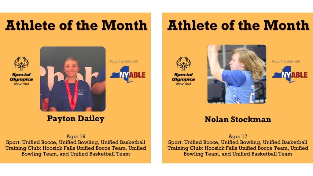 🎉Special Olympics New York announced that they have "TWO Athletes of the Month for October. And they are...Payton Dailey and Nolan Stockman! 🎉Nolan and Payton are an excellent example of a Unified pair. They participate in all their school's Unified sports offerings, but that's not all—they also actively engage with their Youth Activation Committee. Nolan and Payton will compete at October's State Fall Games in Unified bocce. Their commitment to inclusion makes them a cornerstone of our community!" Way to go, Payton and Nolan! Panther PROUD!🐾