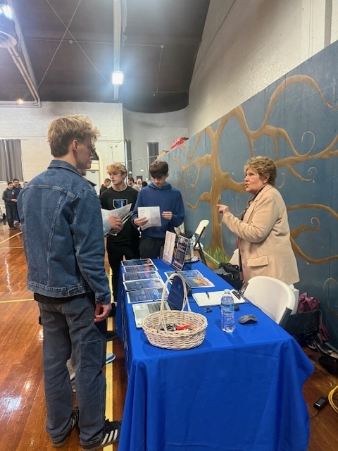 Yesterday, ~75 high school students attended the Hoosick Falls Community Career & Trade Expo, with 5 other local schools. There were over 40 booths to explore, with local businesses, careers, trades, and apprenticeship programs, and even the Teamsters Local 294 truck simulator. Special thanks to the team who helped organize this event, and our teachers and counselors who brought our students to this event so they could make connections! Rensselaer County One Stop Career Center for Economic Growth Capital Region Workforce Development Board (Photo credits: HF Business Teacher, Hillory Hamilton, and Gail Smith, event organizer with the Hoosick Falls Community Alliance Church)