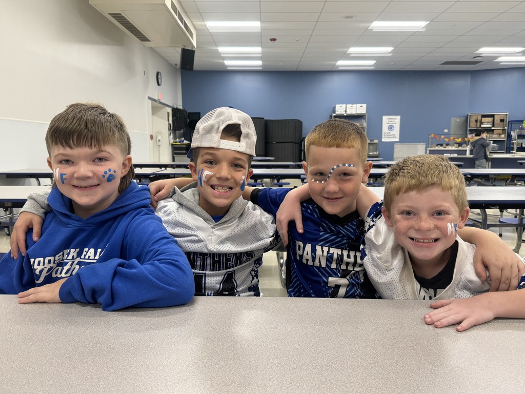 Please enjoy these pictures from our Spirit Week's face-painting day! Our elementary students always have fun when the high schoolers come and visit them.💙🤍🐾