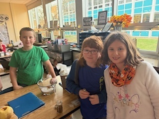 A few updates from our friends in fourth grade: Students in Mrs. Brownell & Mrs. Wells’ fourth-grade class used their recess time to tidy up and organize the Lost and Found this week. If you recognize any of these items, please have your child visit the Lost and Found! Mrs. Brownell and Mrs. Wells also made the official New York State Apple Muffins with their social studies students. This was a tasty way to experience teamwork and learn about New York State Symbols. Students in Ms. Donohue's class recently had a fun chemical change experiment. We love seeing the students getting creative in the classroom. Thanks for sharing, Mrs. Brownell, Mrs. Wells, and Ms. Donohue!!