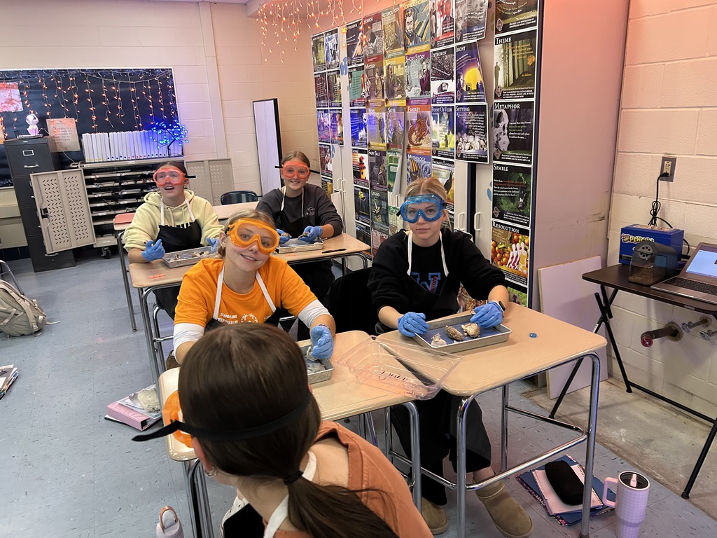 Mr. Cabana's AP Psychology students got hands-on with neuroscience at the end of October! With the help of former 8th-grade science teacher and current librarian, Mrs. Antolick, students dissected sheep brains to explore the complex anatomy of the brain, identifying external and internal structures, understanding the relationship between structure and function, and discovering the similarities between sheep and human brains. This engaging lab experience brought their classroom learning to life! 🧠