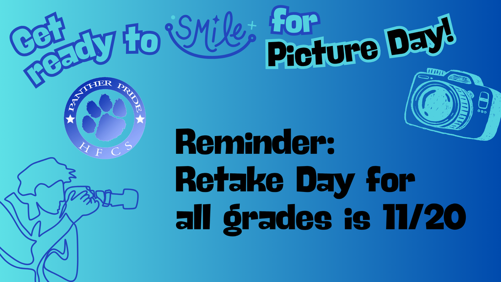 Picture retake day is 1/20 for all grade levels