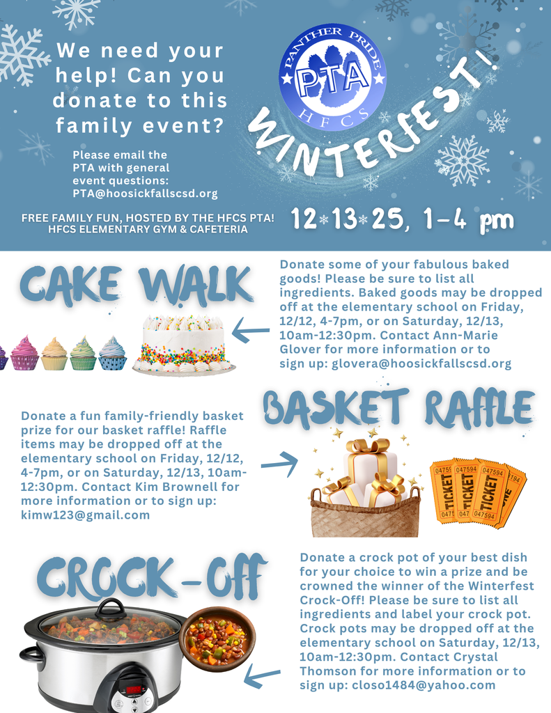 PTA Winterfest flyer 2025