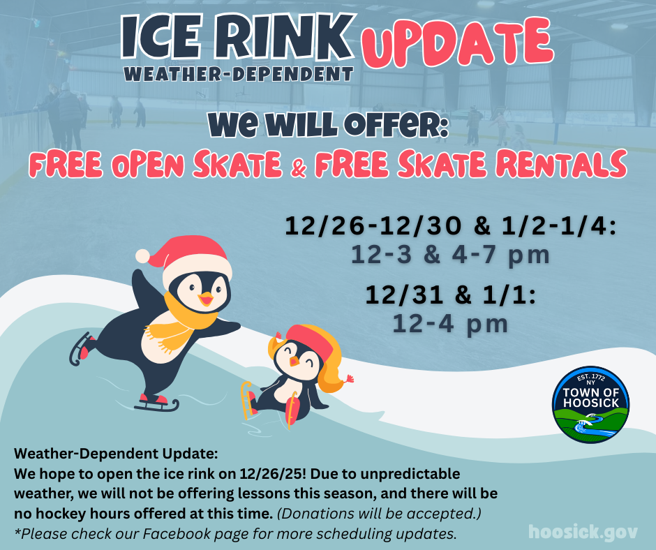 Town of Hoosick Ice Rink Update Flyer