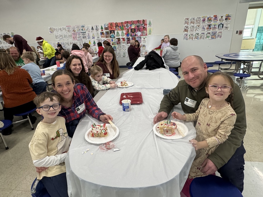 Our first-grade team held a family event last week, where friends and family could join their student for a fun holiday house-building activity. Students liked using Rice Krispies Treats to build with. We're told they have superior sugar-sticking power compared to using graham crackers, which means less frustration and more tasty fun!