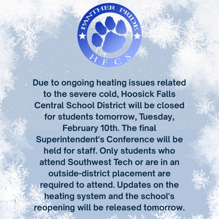 2/10/26 school closed message