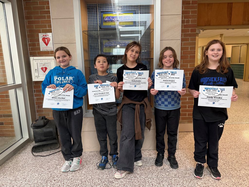 january students of the month- middle school