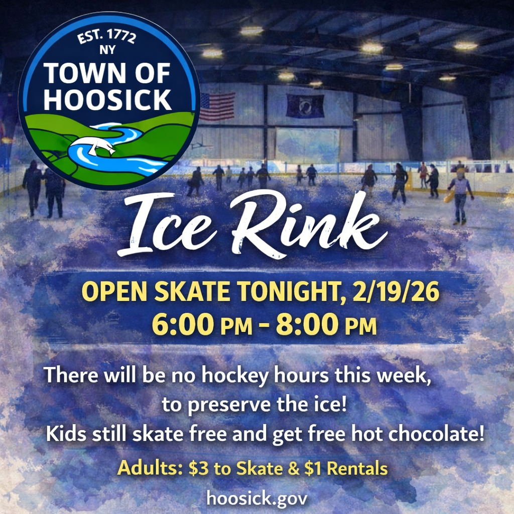 ice rink hours for tonight, 2/19/26, 6-8pm