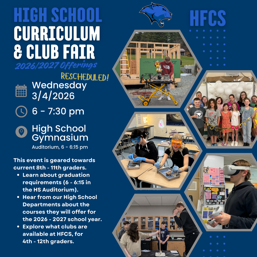 Don't forget to stop by tonight for our High School Curriculum and Club Fair! Wednesday, 3/4, from 6-7:30 pm. Meet our High School faculty and learn more about the clubs we offer. This event is geared towards families with students in grades 8-11.