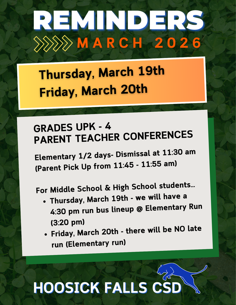 school reminders for 3/19 & 3/20