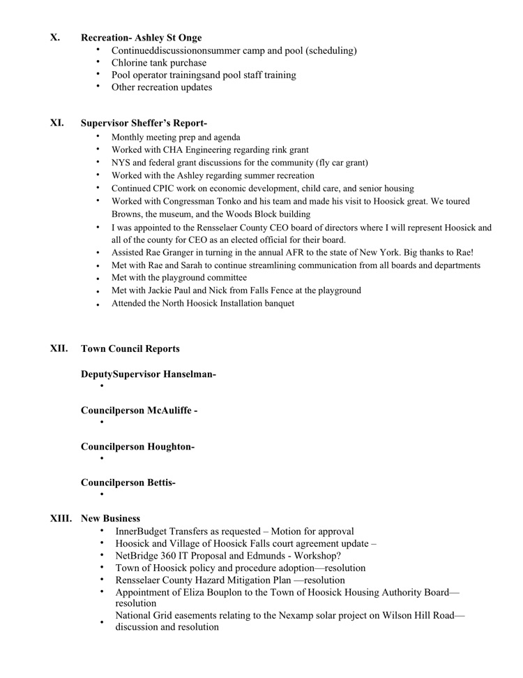 town board meeting 4/13/26 agenda 2