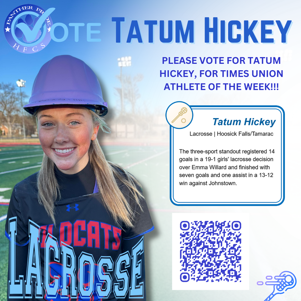 Please Vote for Tatum Hickey for Times Union Athlete of the Week!!! https://www.timesunion.com/projects/2025/hssports/girls-athlete-week/1776643200000