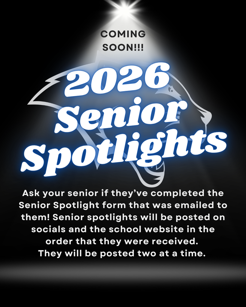 Ask your senior if they’ve completed the Senior Spotlight form that was emailed to them! Senior spotlights will be posted on socials and the school website in the order that they were received.  They will be posted two at a time. 