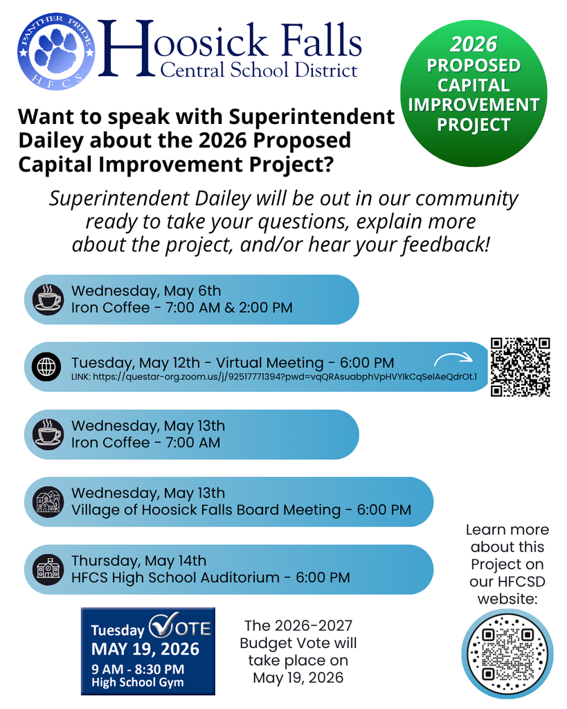superintendent capital project meetings may 2026