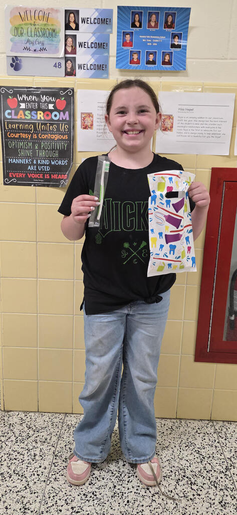 HFCS is sending a huge “Thank you!” to Battenkill Valley Health Center for their generous donation of dental health supplies for our UPK-8 student! Here are some details about their program: BVHC serves 4,000 patients from 120 towns - 23 of which are in NY. There is a shortage of dental providers. To help those without access to care or even limited access, we are arming our youngest residents with the tools they need to have healthy mouths. Working with our youngest residents, it is our hope that we can cultivate a lifelong commitment to oral health. We are committed to supporting our local schools in their efforts to make oral health a priority. Our outreach and education program is sponsored in part by Northeast Delta Dental Foundation and Stewart's Shops Holiday Match Program. Jim Martinez has been on the board of directors since 2021 and facilitated the relationship between BVHC and HFCSD.