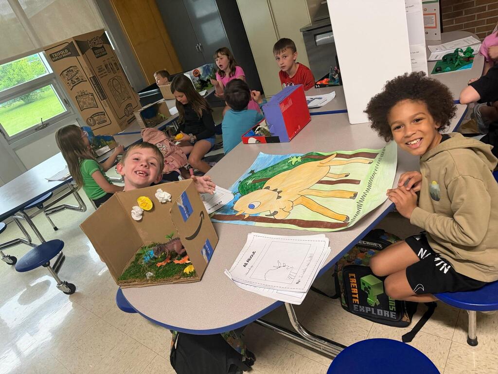 🦖Last week, second graders had their annual Dinosaur Museum Day! Students chose a dinosaur to research, made a report in school, and then continued the learning at home and created a presentation. Elementary students from the other grades had the chance to come through the "Museum" and hear from the students about their projects, and then friends and families got to join in the fun, too. Great job to the second-grade team, and thanks for sharing your photos! Dino Day is always a roaring success!🦕