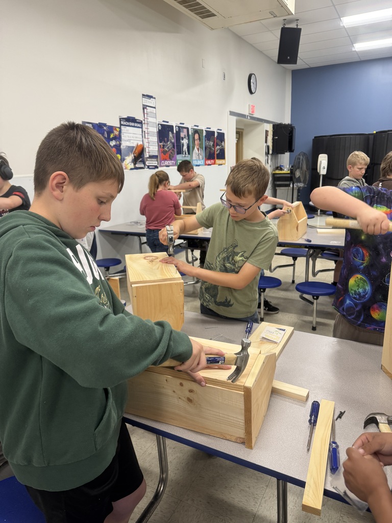 urtis Lumber joined our 4th grade classes earlier this month to build their very own tool boxes to take home! Our students and teachers love this activity and the students did an amazing job! There was a lot of independence, problem solving and hard work that went on. Some of Mr. Drew's high school 'Intro to Woodworking' students joined as well, to lend a helping hand. 