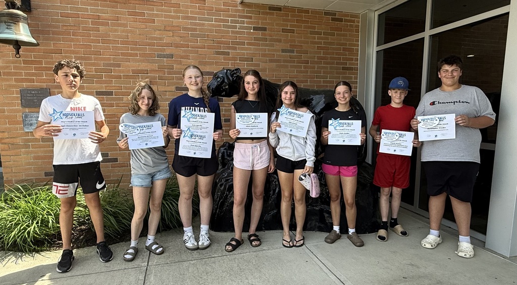 🎉Congratulations to the May Middle School Students of the Month and Teacher of the Month! These students were selected for demonstrating the Panther PRIDE Character Trait of Dependability.🐾(Not all students are pictured.) 5th Grade: Grace Barker, Alexandria Chapones-Ulloa, and Eamon Keegan. 6th Grade: Deiv Qeraj, Penelope Hurd, Amelia Nowicki, William Borge, Hunter Armlin, Juliette Brownell, Brooklyn Phillips, Olivia Bundrick, Ryland Dooley, Dustin Friend, Alex Parent, Sebastian Giagiari, Arian Parker, Jaxson Gorman, Deiv Qeraj, Emma Jacobsen, and Bronson Dorman. 7th Grade: Maya Cornish, Henley Lewis, Colton Springer, Dawson Taylor, Mia Brownell, Holton Perry, Maya Cornish, and Colton Springer. 8th Grade: Alivia Cameron, Ana McCart, Kate Sparks, Allie Arnold, Viggo Dennerline-McClellan, Wyatt Nealon, Olivia Danforth, Chris Weeden, Myla Steller, and Mallory Mulvihill. Congratulations to May’s Teacher of the Month: Teacher of the Month, Ms. Hammond!