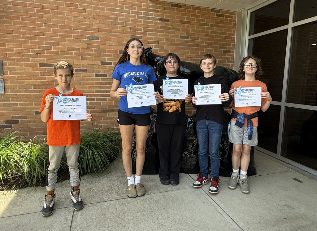 🎉Congratulations to the May Middle School Students of the Month and Teacher of the Month! These students were selected for demonstrating the Panther PRIDE Character Trait of Dependability.🐾(Not all students are pictured.) 5th Grade: Grace Barker, Alexandria Chapones-Ulloa, and Eamon Keegan. 6th Grade: Deiv Qeraj, Penelope Hurd, Amelia Nowicki, William Borge, Hunter Armlin, Juliette Brownell, Brooklyn Phillips, Olivia Bundrick, Ryland Dooley, Dustin Friend, Alex Parent, Sebastian Giagiari, Arian Parker, Jaxson Gorman, Deiv Qeraj, Emma Jacobsen, and Bronson Dorman. 7th Grade: Maya Cornish, Henley Lewis, Colton Springer, Dawson Taylor, Mia Brownell, Holton Perry, Maya Cornish, and Colton Springer. 8th Grade: Alivia Cameron, Ana McCart, Kate Sparks, Allie Arnold, Viggo Dennerline-McClellan, Wyatt Nealon, Olivia Danforth, Chris Weeden, Myla Steller, and Mallory Mulvihill. Congratulations to May’s Teacher of the Month: Teacher of the Month, Ms. Hammond!