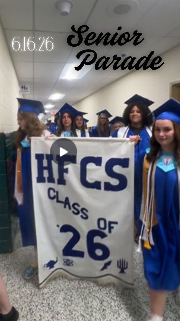 🎉Our Class of 2026 had their in-school parade through the halls this morning! They are one step closer to graduation!! 💙🤍🐾