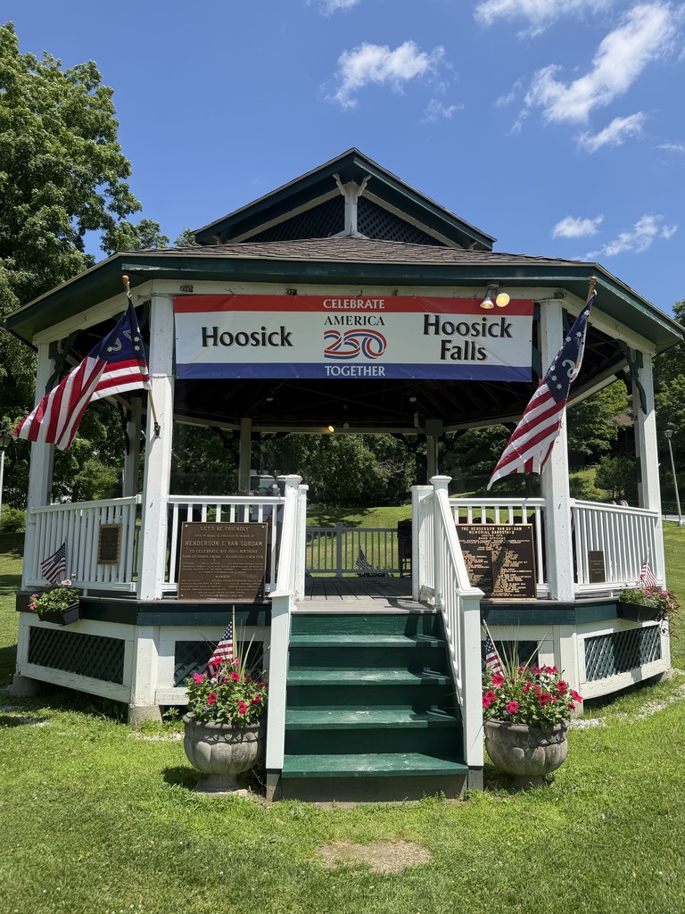 From all of us at the Town of Hoosick, we wish you a safe and happy Fourth of July! 🇺🇸  As we celebrate 250 years of American independence, may we take a moment to reflect on the freedoms we share and enjoy a day filled with family, friends, and community.  Happy Independence Day! ❤️🤍💙