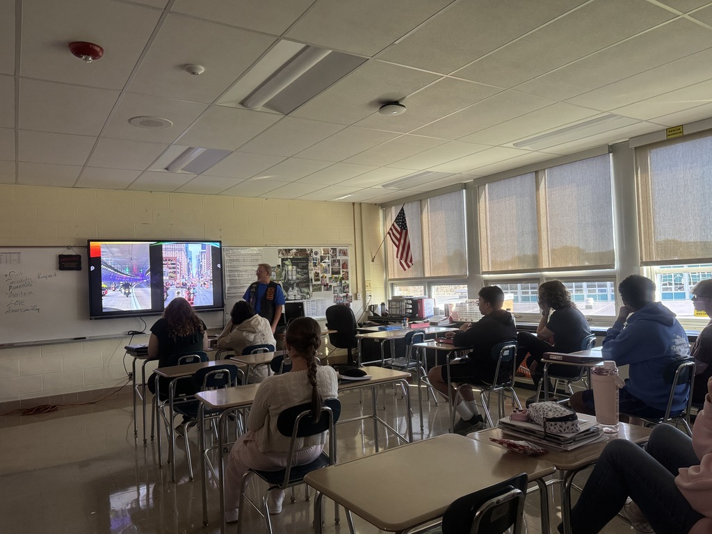 Today, Ms. Cary’s high school social studies classes welcomed a few very special guests from our community. Hoosick Falls locals Steve Weingold, Donna McCabe, and Joyce Brewer visited HFCS to speak with students on behalf of Chapter 53 of the Red Knights, an international firefighter-related motorcycle club. Each year, a team of 20 to 30 Red Knights from Upstate New York takes part in the America’s 911 Foundation 9/11 Motorcycle Ride. This is a poignant 3-day journey that begins near the United Flight 93 Memorial in Shanksville, PA, continues to the Pentagon, and finishes at Ground Zero. Steve, Donna, and Joyce shared their personal experiences on the ride, as well as the important mission behind it: honoring the victims and heroes of September 11, supporting law enforcement agencies, and raising scholarship funds for the children of active-duty first responders. Thank you to Steve, Donna, and Joyce for taking the time to share these powerful stories with our students, ensuring the lessons and memories of 9/11 live on in the next generation. 💙🐾