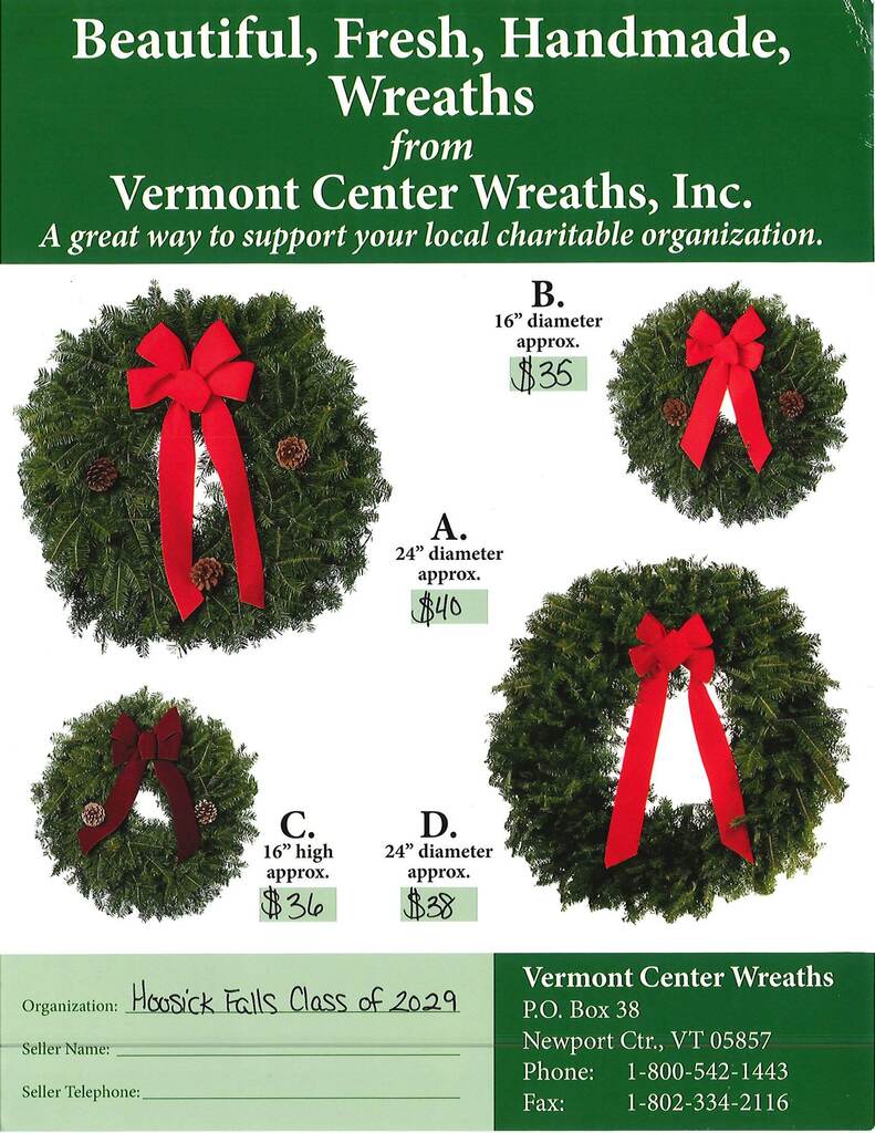 class of 2029 wreath fundraiser