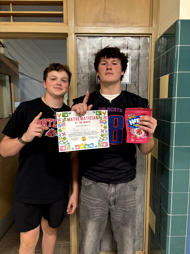 📐 Mathematician of the Month & First Day Fun! 📏Congratulations to the September Mathematician of the Month awardees from Mrs. Nelson's high school math classes! 👏🎉Regents Geometry: Laney Kasulinous, Aurora Ferraro, & Myla Steller; Intro to Geometry: Makayla Wiggins; Stats/Probability: Ryan Sparks.  To kick off the school year, Mrs. Nelson's Geometry students also jumped into a hands-on Spaghetti & Marshmallow Building Contest! 🍝🍡 Check out the awesome teamwork, problem-solving, and creative towers they built on day one. Thanks for sharing, Mrs. Nelson!🐾