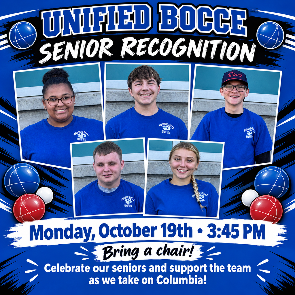 🐾 GAME DAY & SENIOR NIGHT!  🔵🔴Join us at home today at 3:45 PM as our Unified Bocce team takes on Columbia and recognizes our Class of 2027 seniors!   🪑 Don't forget to bring a chair to sit back and enjoy the match! See you there! 