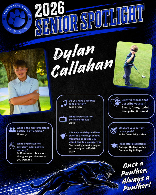 🎓It's Senior Spotlight time! 🐾We will be sharing these two at a time this year, in the order that they were submitted. (Ask your senior if they filled out the form that was emailed to them!)