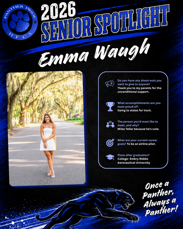🎓It's Senior Spotlight time! 🐾We will be sharing these two at a time this year, in the order that they were submitted. (Ask your senior if they filled out the form that was emailed to them!)