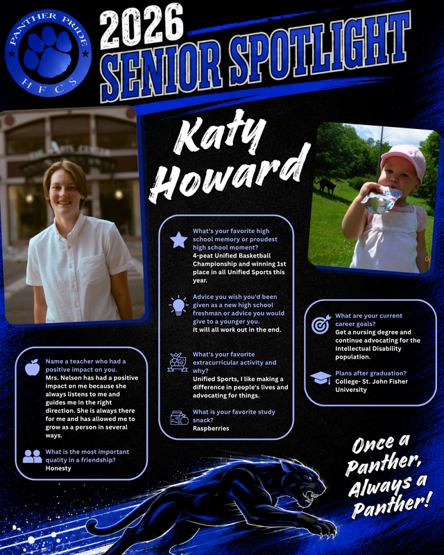🎓It's Senior Spotlight time! 🐾We will be sharing these two at a time this year, in the order that they were submitted. (Ask your senior if they filled out the form that was emailed to them!)