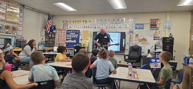 first grade career exploration with DJ Irwin