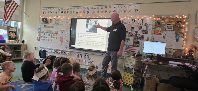 first grade career exploration with DJ Irwin