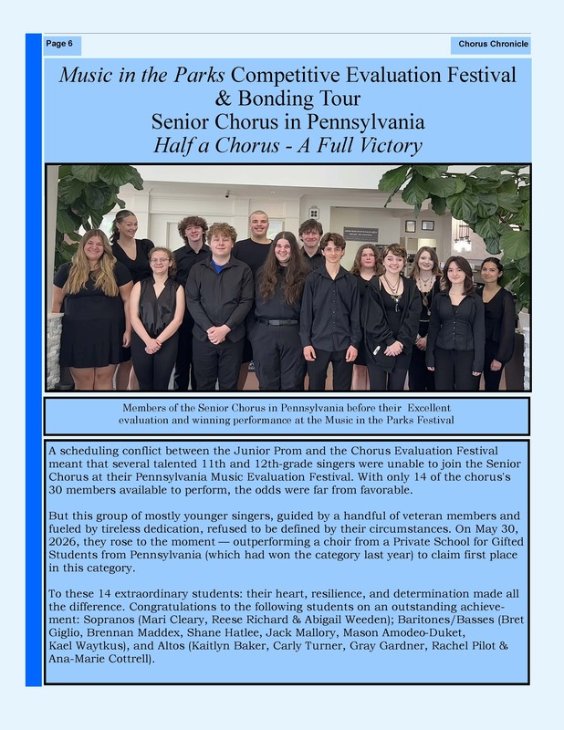 2025-2026 chorus chronical