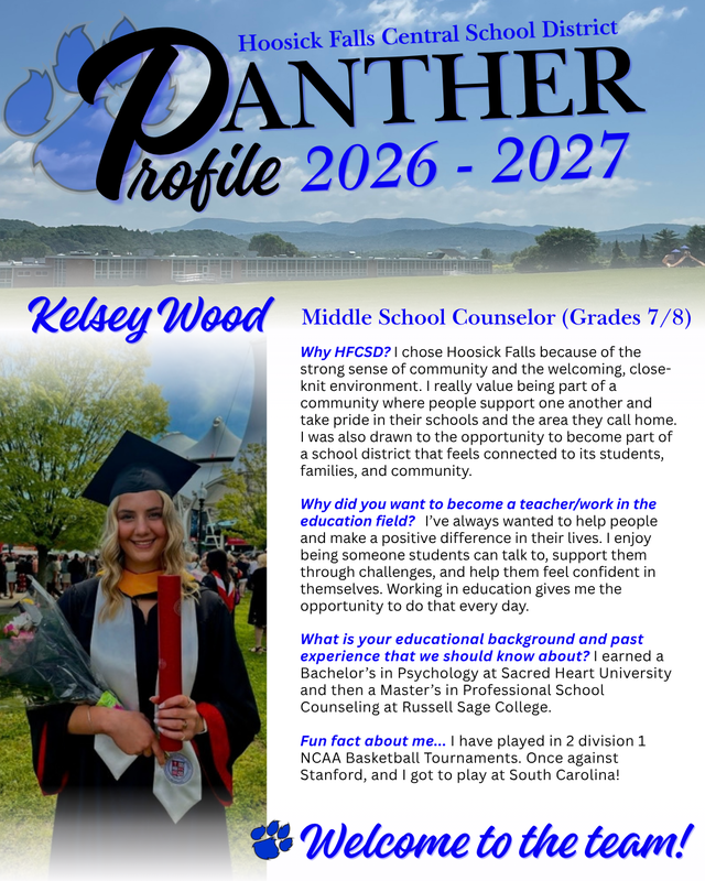panther profile: middle school counselor Kelsey Wood.
