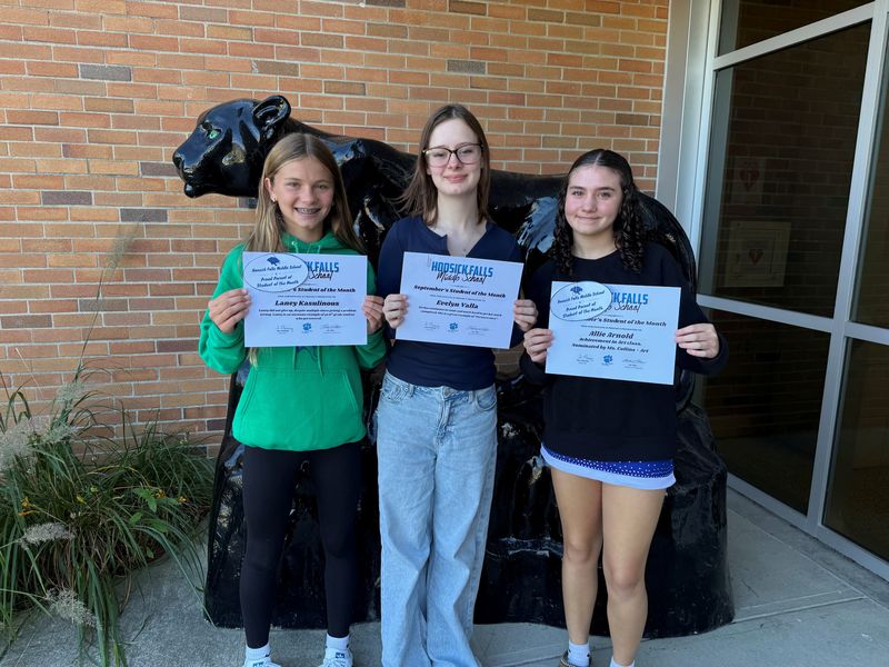 Middle School Students of the Month September 2025 Picture 5