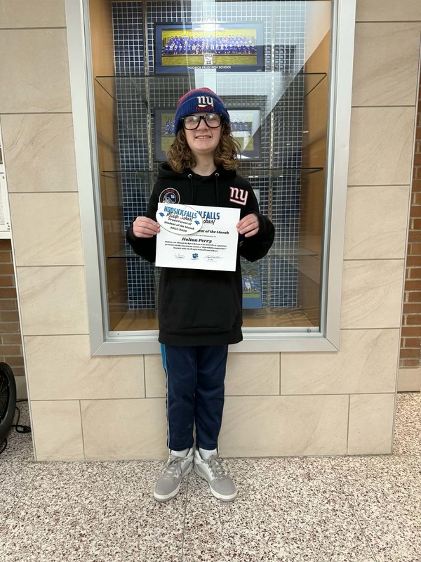 middle school students of the month december 2025