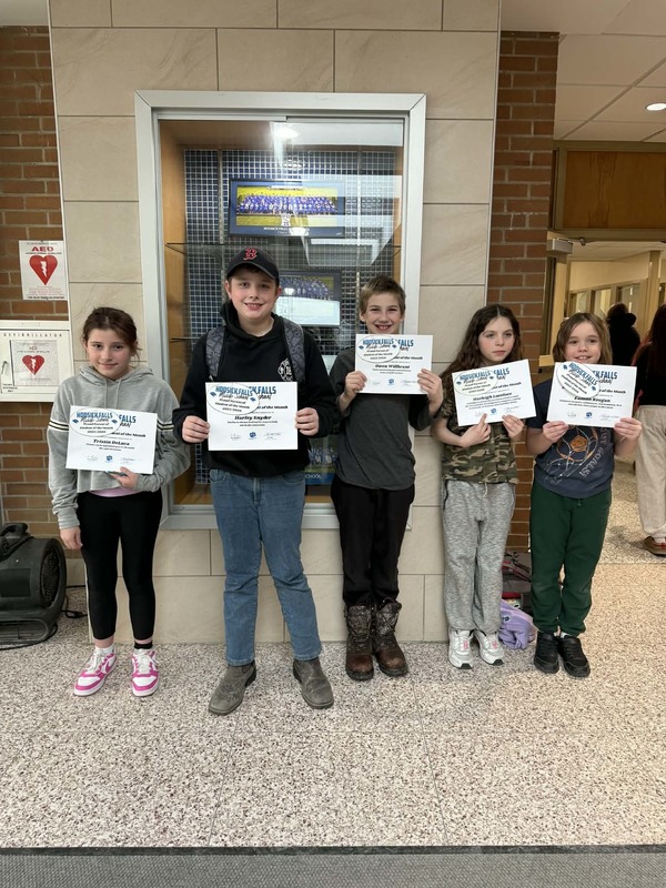 middle school students of the month december 2025
