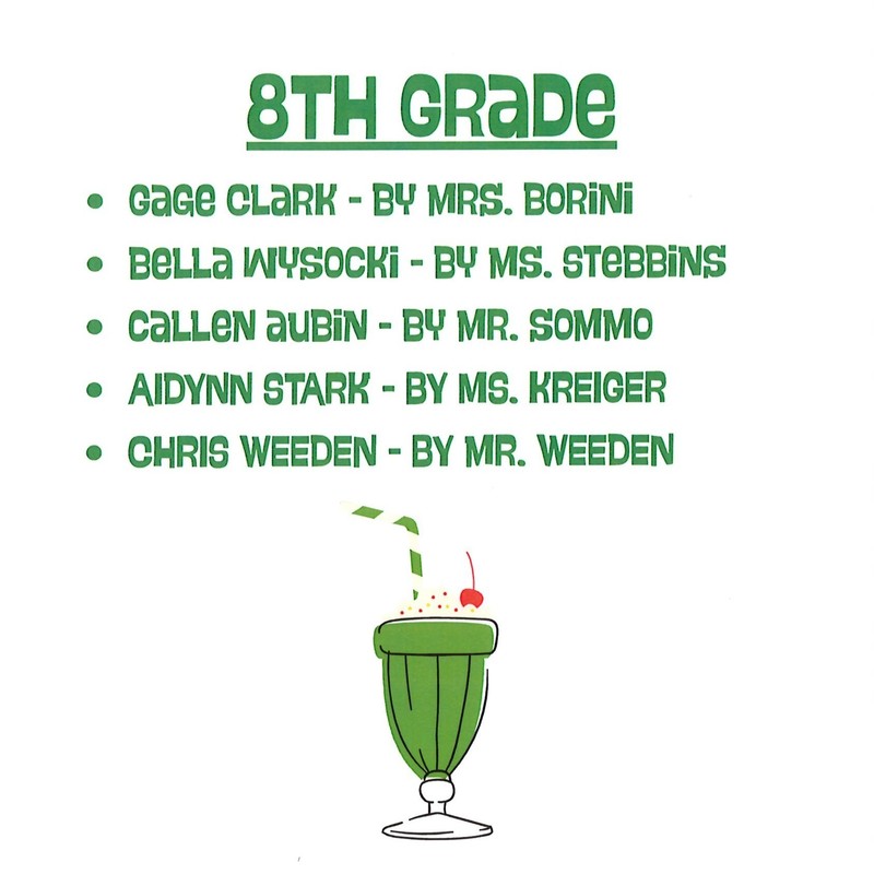 middle school lucky shake winners