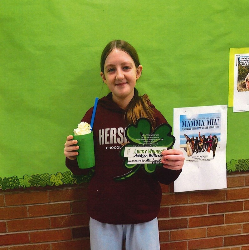 middle school lucky shake winners