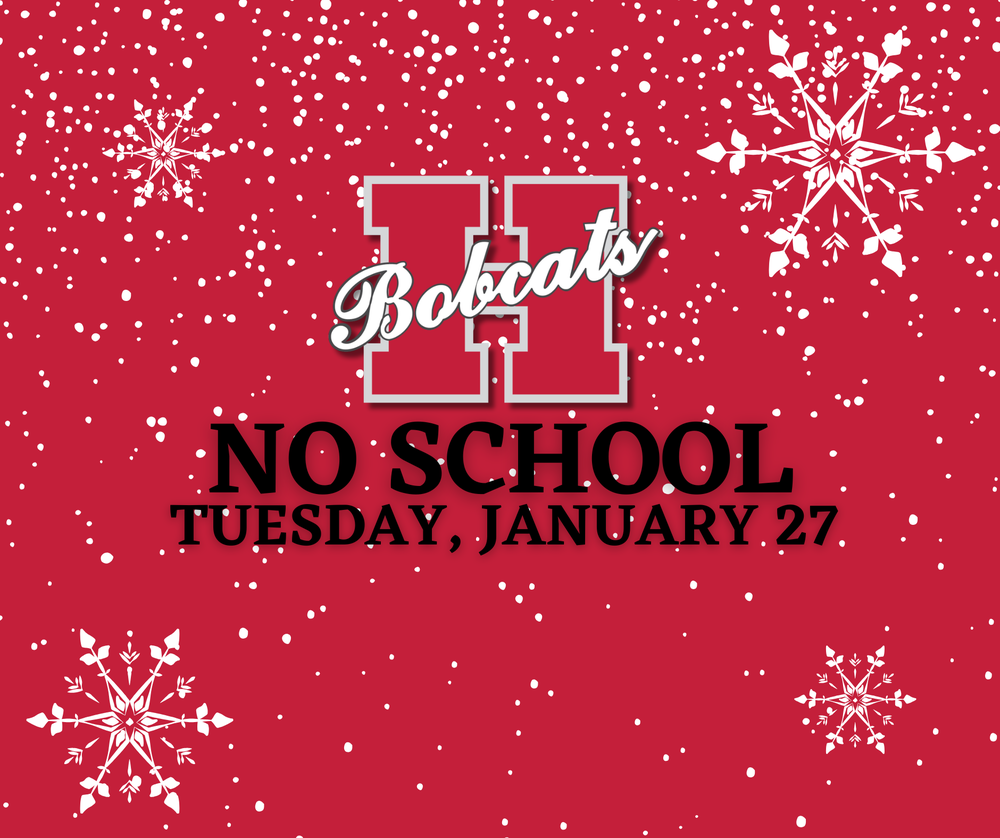 Hello Hope Public Schools families— Due to continued hazardous winter conditions, including ice and freezing temperatures, Hope Public Schools will remain closed Tuesday, January 27th. Road conditions and low temperatures remain a concern, and the safety of our students, staff, families, and community comes first. We will continue monitoring conditions and provide updates regarding our next instructional day through the same communication channels. Thank you for your patience, and please stay safe.