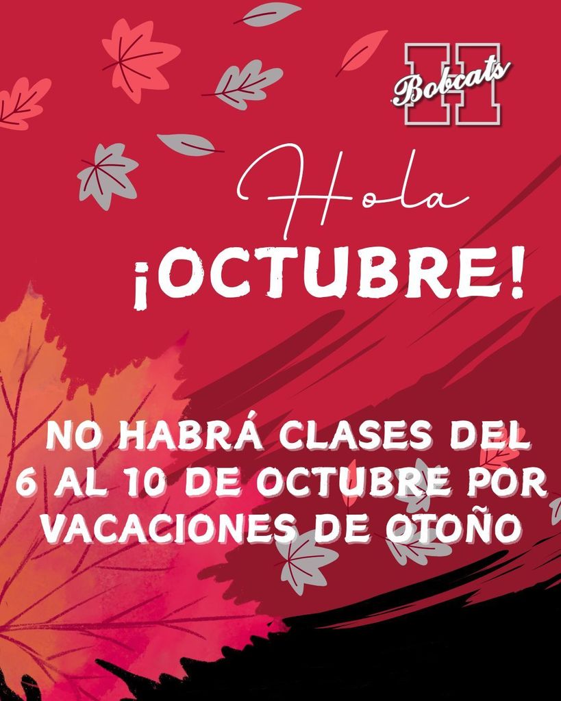 Las escuelas públicas de Hope permanecerán cerradas por las vacaciones de otoño desde el lunes 6 de octubre de 2025 hasta el viernes 10 de octubre de 2025. Las clases se reanudarán el martes 14 de octubre de 2025 y el personal volverá al trabajo el 13 de octubre de 2025. ¡Deseamos a nuestros alumnos, personal y familias unas vacaciones seguras y agradables!